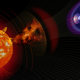 Artist illustration of events on the sun changing the conditions in Near-Earth space. (Image: NASA)